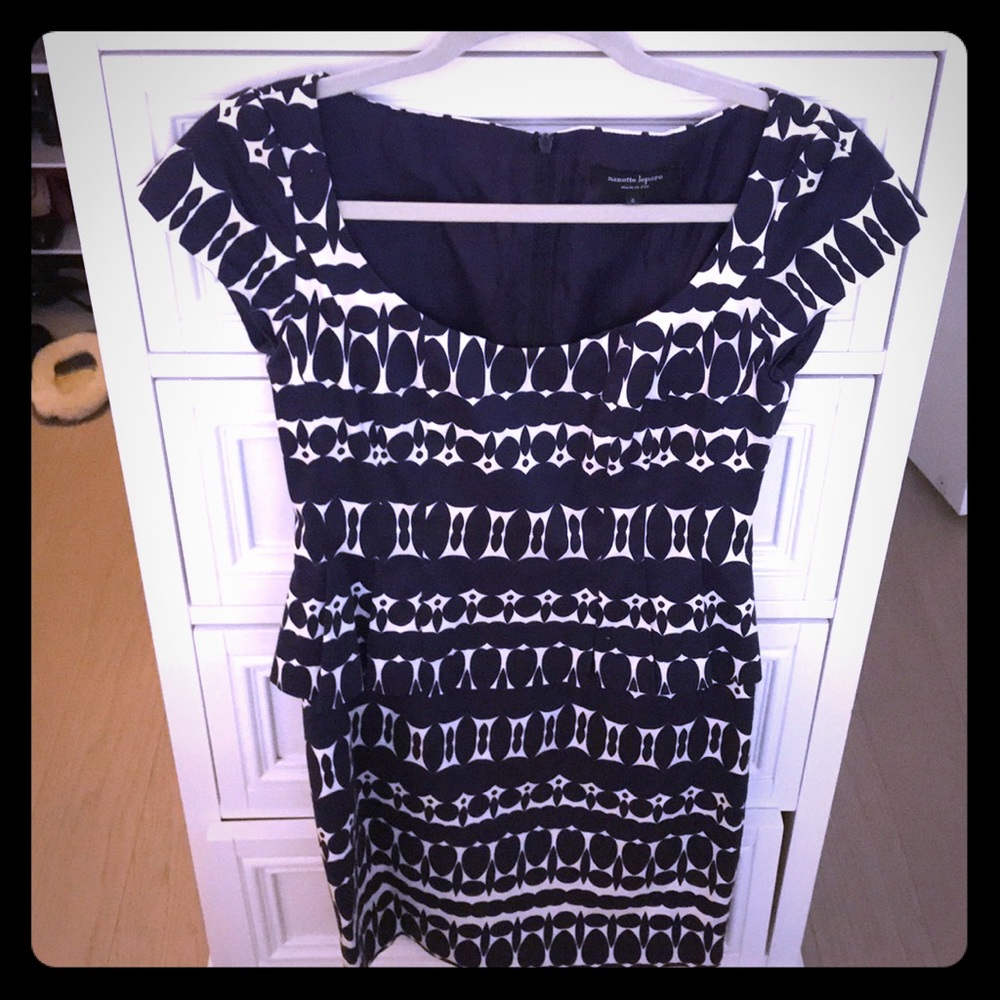 Nanette Lepore blue and white pattern dress